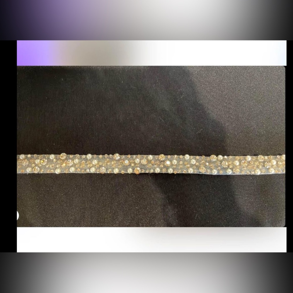 Sarah Gabriel Pearl and Jeweled lace bridal belt